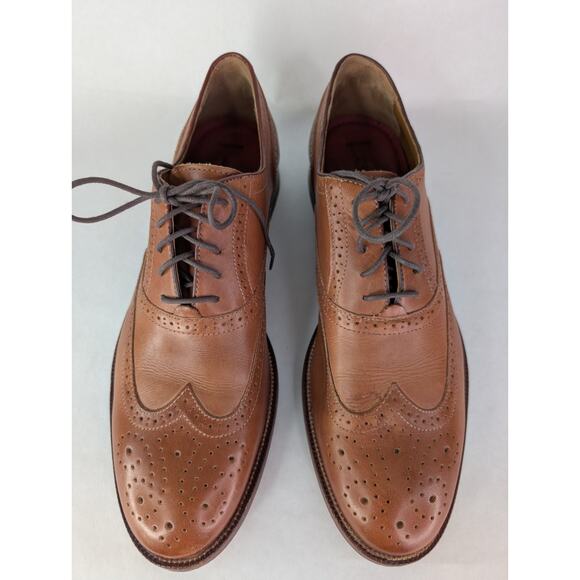 Johnston Murphy Custom Select Dress Shoes Mens 10D Wingtip Brogue Made in USA